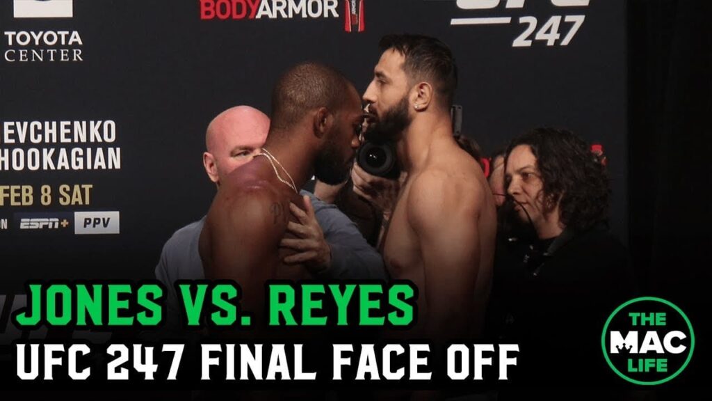 Jon Jones vs. Dominick Reyes Final Face Off and Last Words | UFC 247 Ceremonial Weigh-Ins