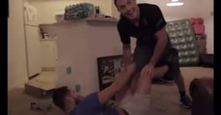 Jorge Masdival and Colby Covington grappling in the apartment back in the day