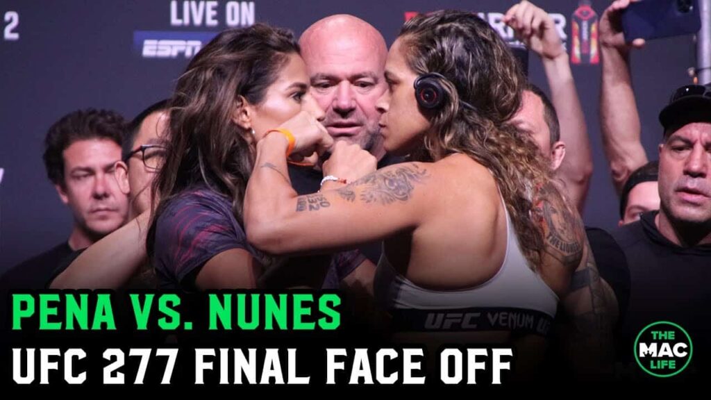 Julianna Peña vs. Amanda Nunes II Final Face Off | Nunes looks intense