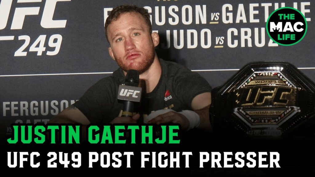 Justin Gaethje “can’t wait to face Khabib” after Ferguson win | UFC 249 Post-Fight Press Conference