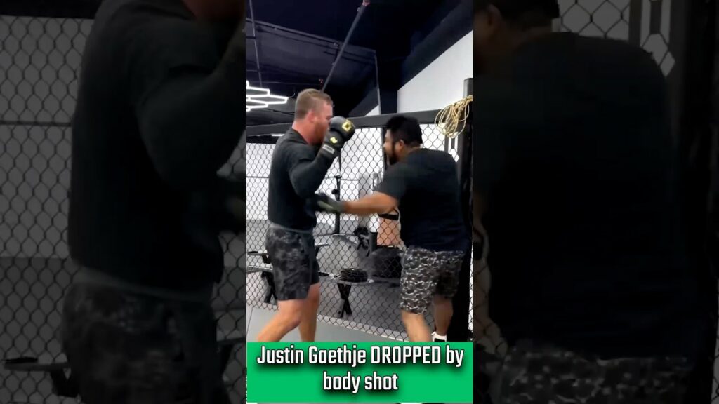 Justin Gaethje dropped by body shot in sparring