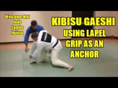 KIBISU GAESHI (Ankle Pick or Leg Grab) Using Lapel Grip As An Anchor