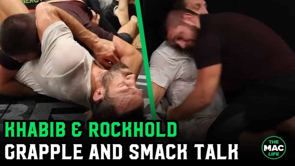 Khabib Nurmagomedov grapples with Luke Rockhold: “Brother, I just miss you, I hug you!”
