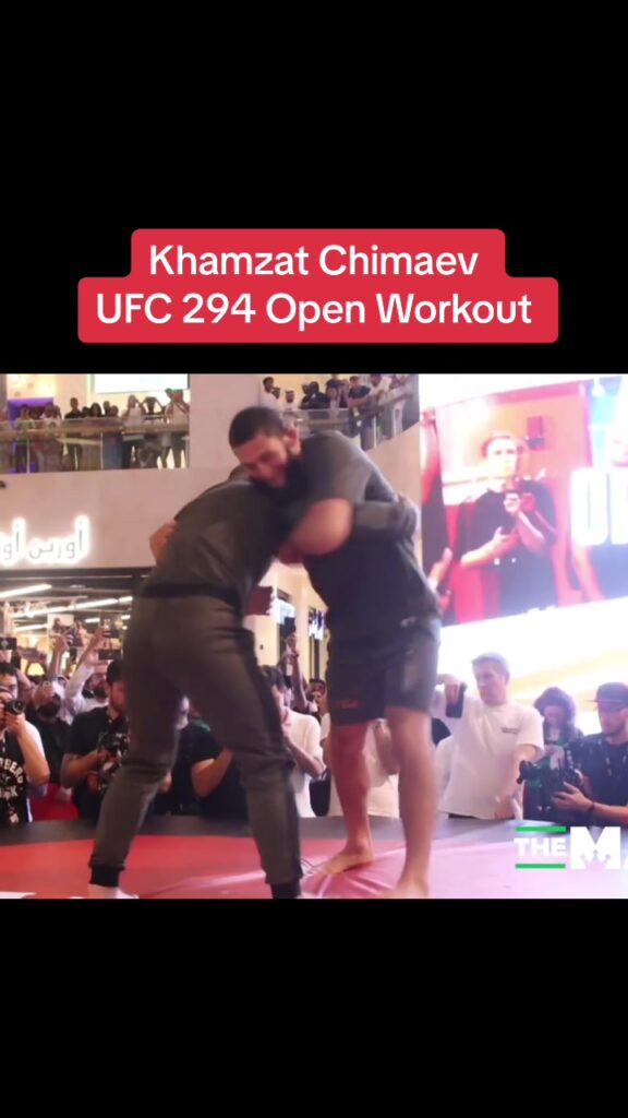 Khamzat Chimaev Training ahead of fight vs Kamaru Usman at the UFC 294 Open Wor