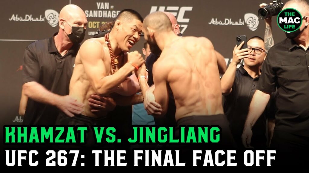 Khamzat Chimaev and Li Jingliang get Fiesty at Final Face Off