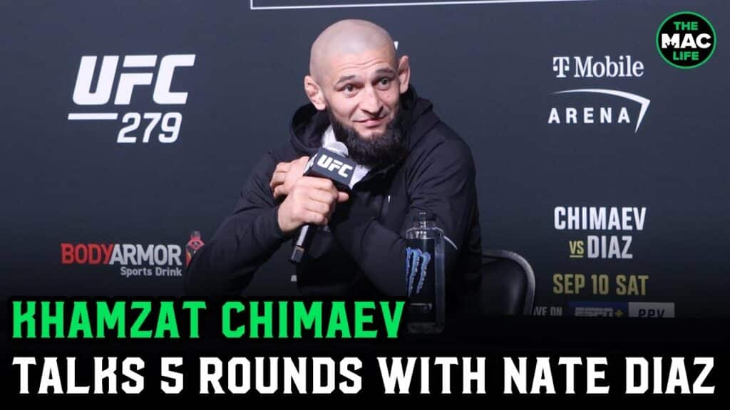 Khamzat Chimaev on Nate Diaz: 'I hope he survives 5 rounds to show his heart and leave the UFC'