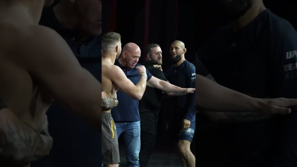 Khamzat Chimaev was waiting on his prey! 😳 #ufc319