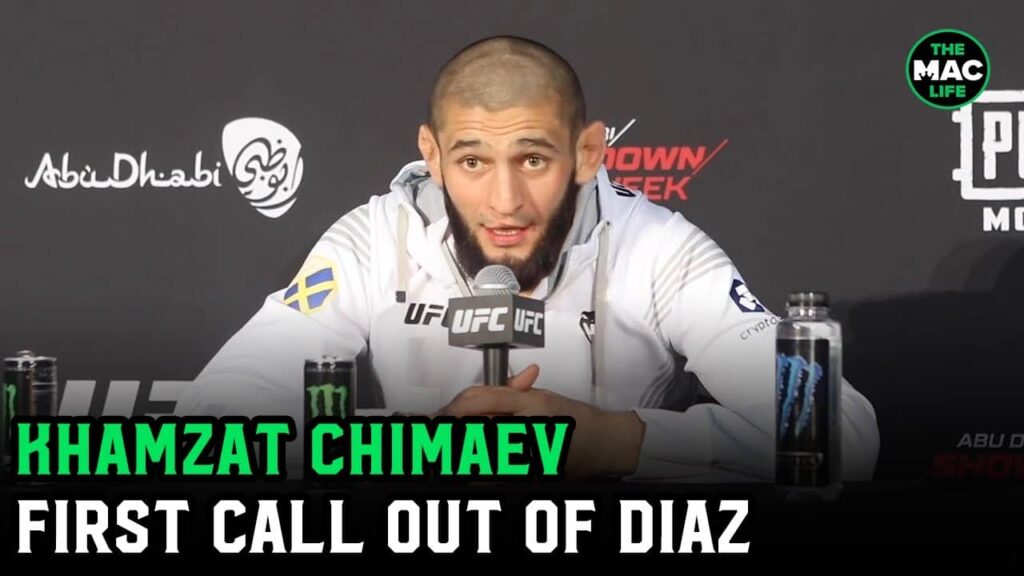 Khamzat Chimaev's first call out of Nate Diaz: "Let's see who is the real gangster"