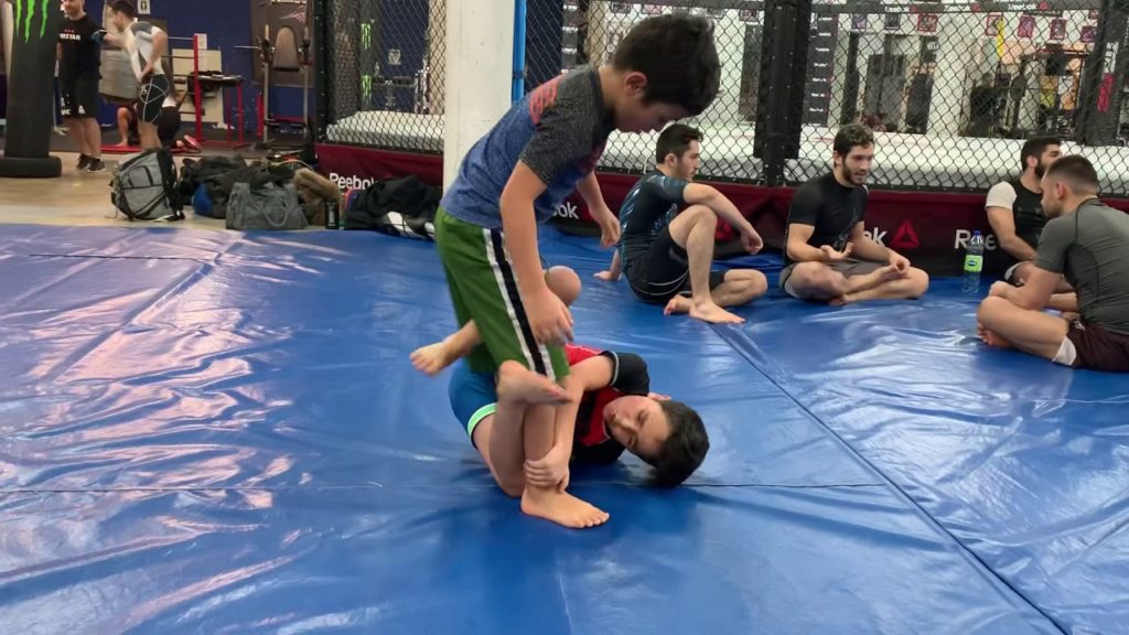 Kids working Wrestling and BJJ sequence