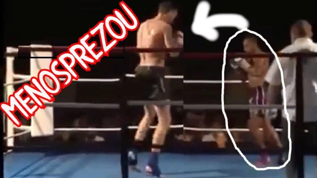 LUTADOR GIGANTE TIRA ONDA COM BAIXINHO E LEVA UMA PEDRADA