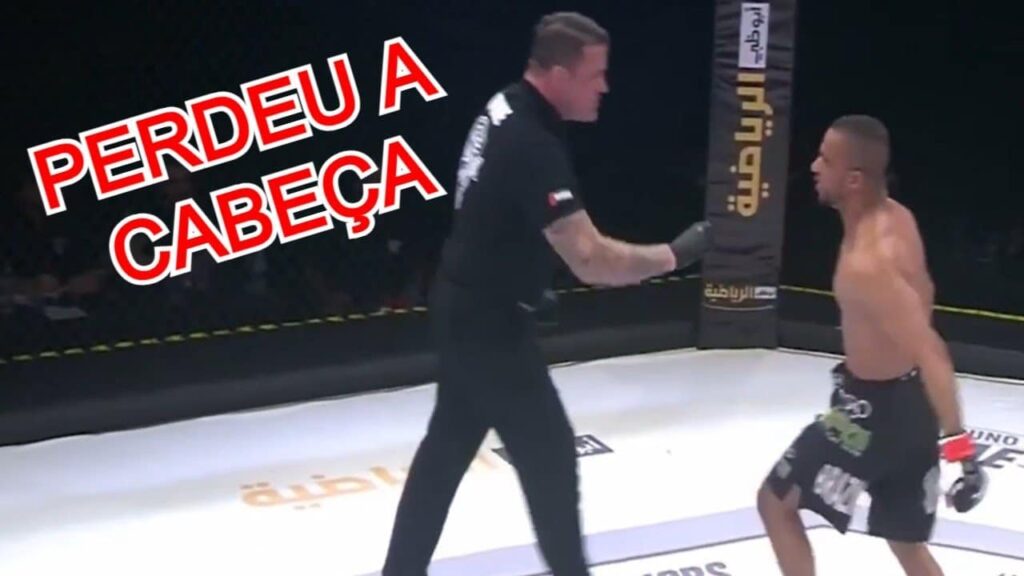 LUTADOR PERDE A CABEÇA E PARTE PRA CIMA DO ARBITRO APOS FINALIZAR SEU OPONENTE