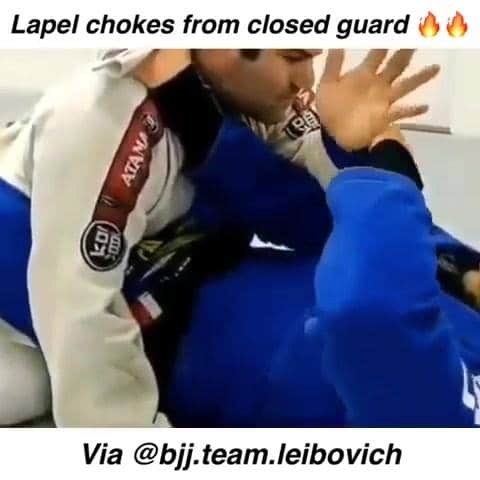 Lapel chokes from closed guard