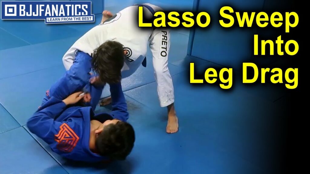 Lasso Sweep Into Leg Drag - BJJ Training