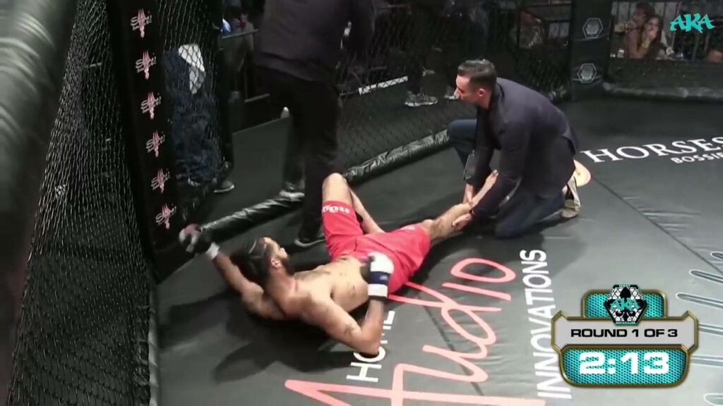 Leg Break After Kicking his opponent!