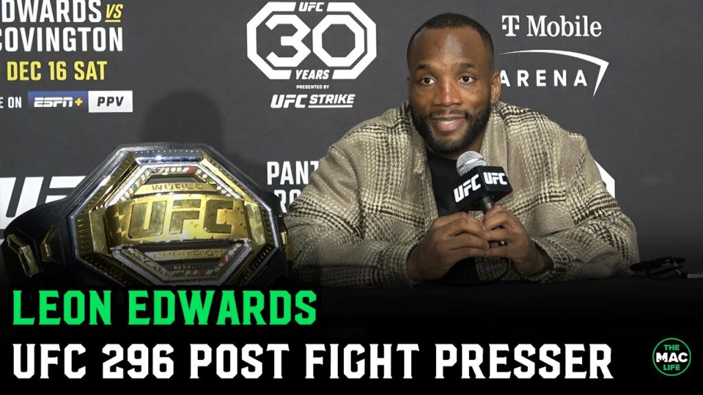 Leon Edwards on Colby Covington: “Colby isn’t a man, he’s a coward” | UFC 296 Press Conference