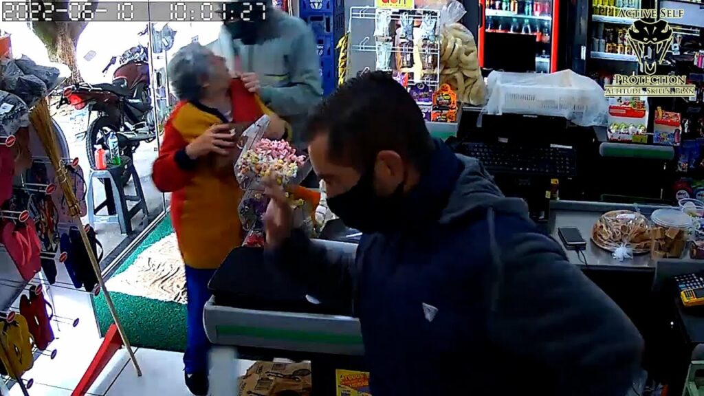 Local Shop Owner Comes To The Fight Prepared