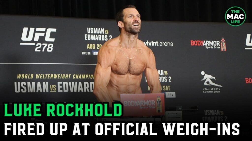 Luke Rockhold FIRED UP at UFC 278 Official Weigh-Ins: "What you want!? F****g let's go!"