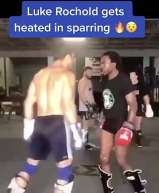 Luke Rockhold gets heated in sparring