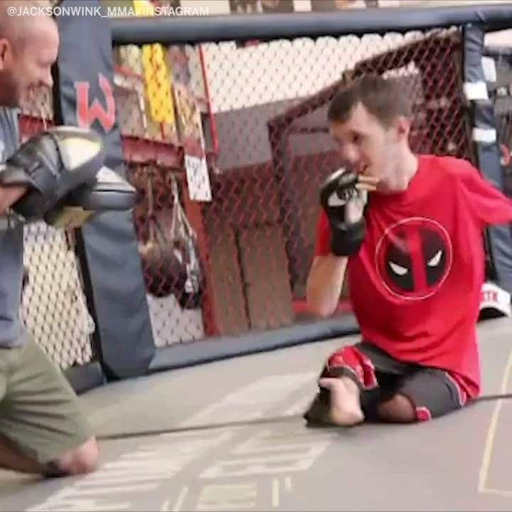 Martial artist with disabilities impresses in training