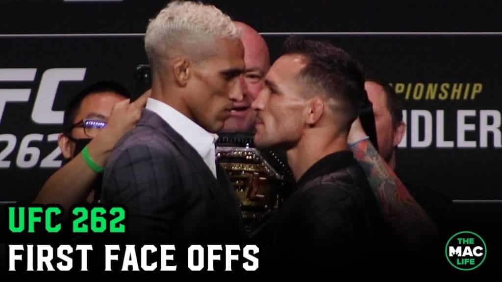Michael Chandler vs. Charles Oliveira have intense face off | UFC 262 Press Conference