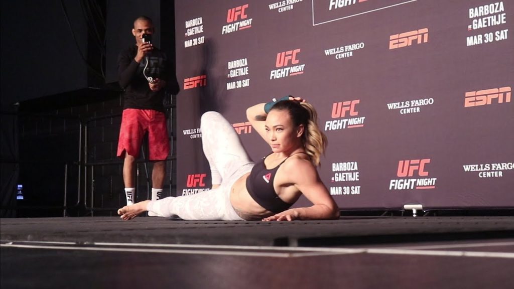 Michelle Waterson Has Some Fun at UFC Philadelphia Open Work Outs