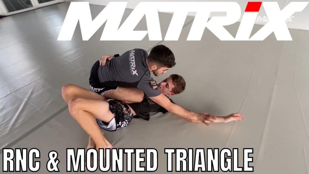 Narrated Jiu Jitsu Roll - Backtake from Gift Wrap and Mounted Triangle - Matrix Jiu Jitsu