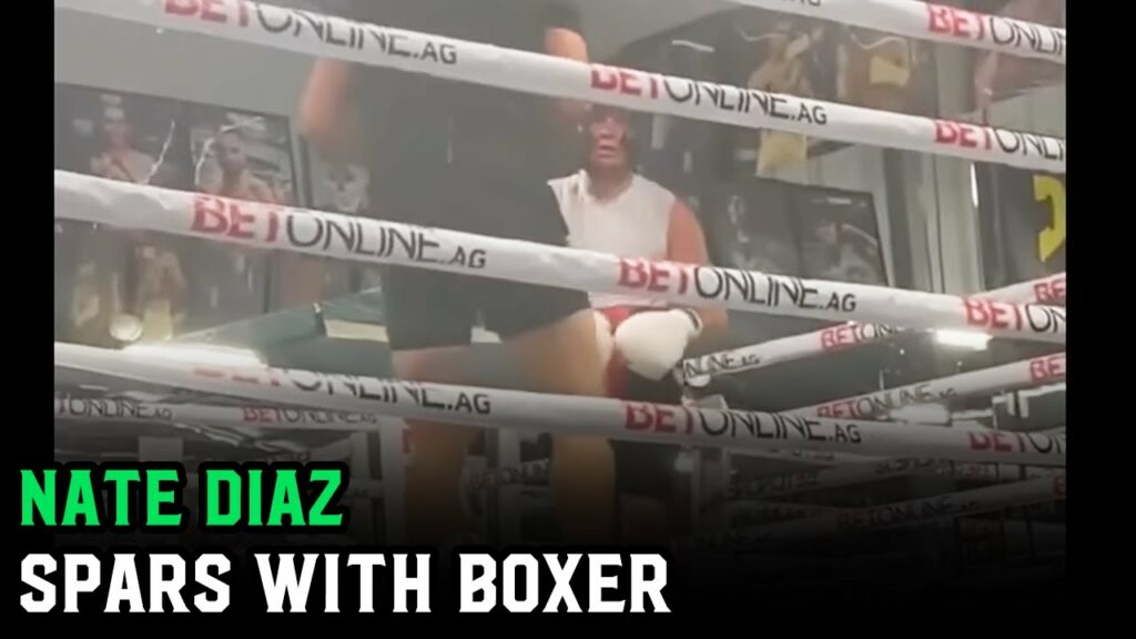 Nate Diaz spars professional boxer ahead of Jake Paul fight