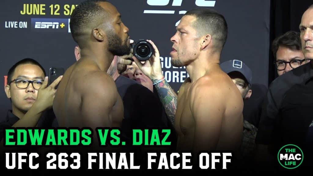 Nate Diaz vs. Leon Edwards Final Face Off for UFC 263
