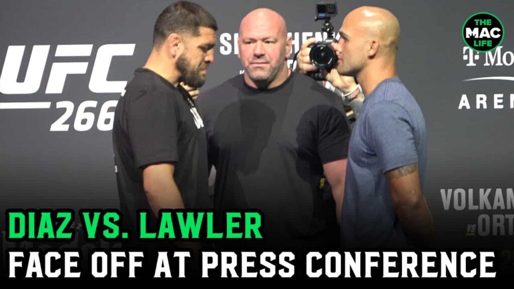 Nick Diaz vs. Robbie Lawler Face Off | UFC 266 Press Conference