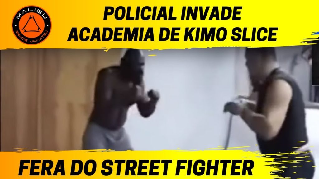 POLICIAL INVADE ACADEMIA DE KIMBO SLICE,FERA NO STREET FIGHTER.