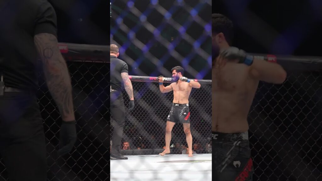 POV you're octagon side at a UFC fight! π΄ #ufcsaudiarabia