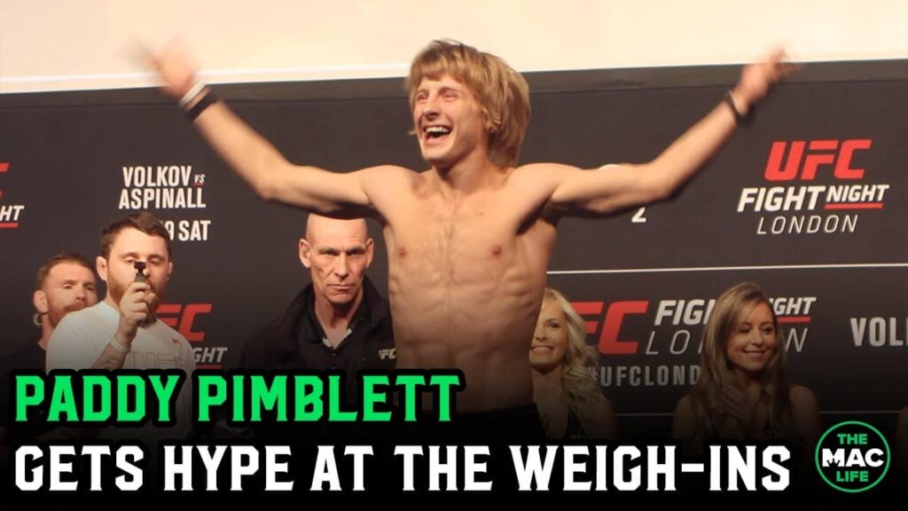 Paddy Pimblett gets hyper and fires up the crowd at UFC London weigh-ins