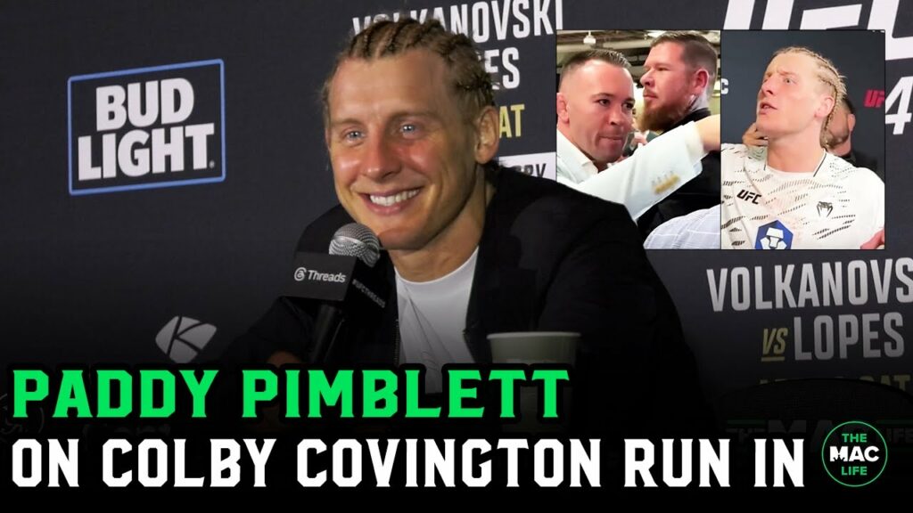 Paddy Pimblett on Colby Covington altercation: "He's an absolute BUM"