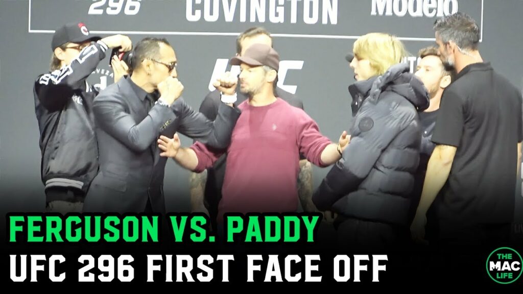 Paddy Pimblett vs. Tony Ferguson Face Off | UFC 296 Press Conference