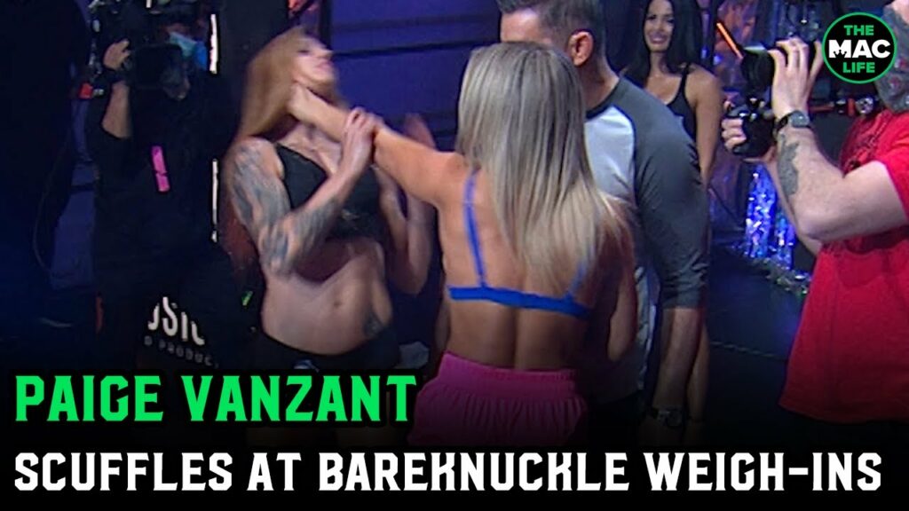 Paige VanZant and Britain Hart scuffle at weigh-ins ahead of VanZant's bare-knuckle debut
