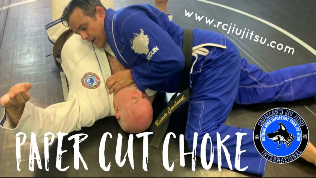 Paper Cut Choke from side control