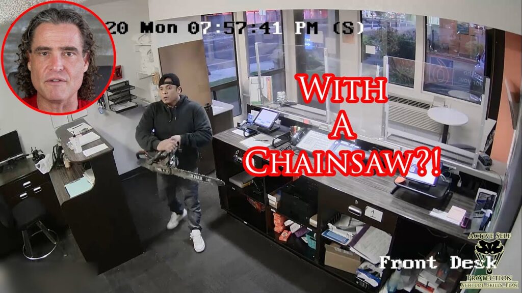 Police Forced To Stop Man Who Attacked Motel With Chainsaw