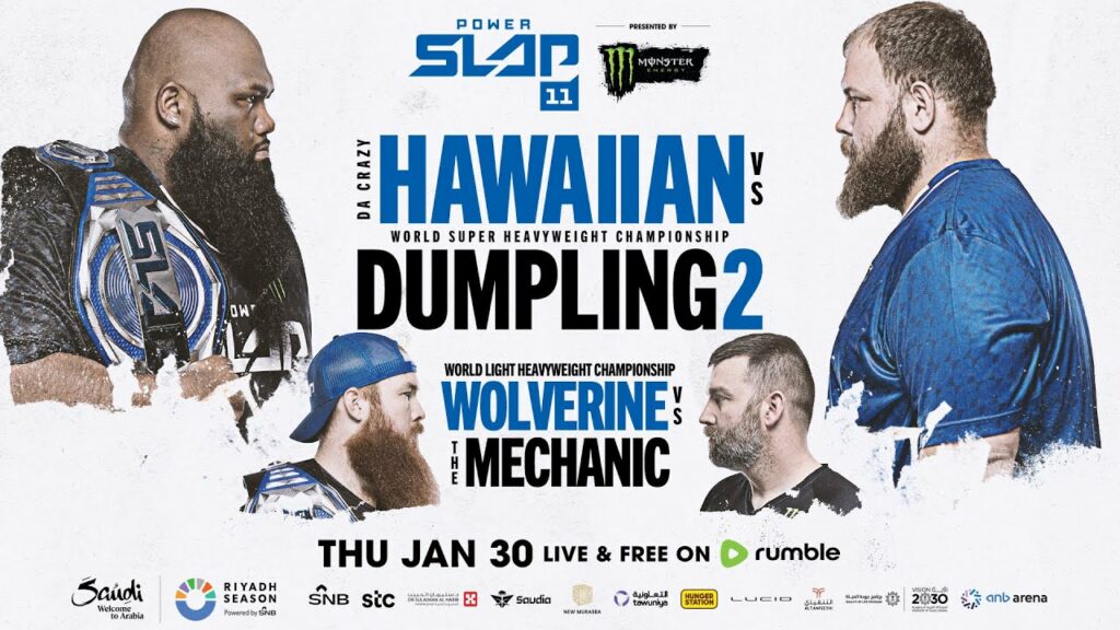Power Slap 11: Da Crazy Hawaiian vs Dumpling 2 | January 10th – LIVE and FREE ON Rumble