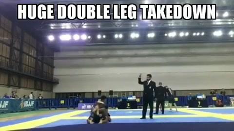 Powerful Double Leg Takwdown