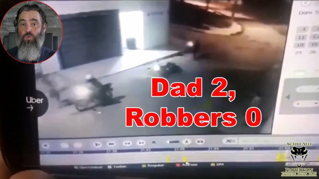 Prepared Dad Wrecks Armed Robbers