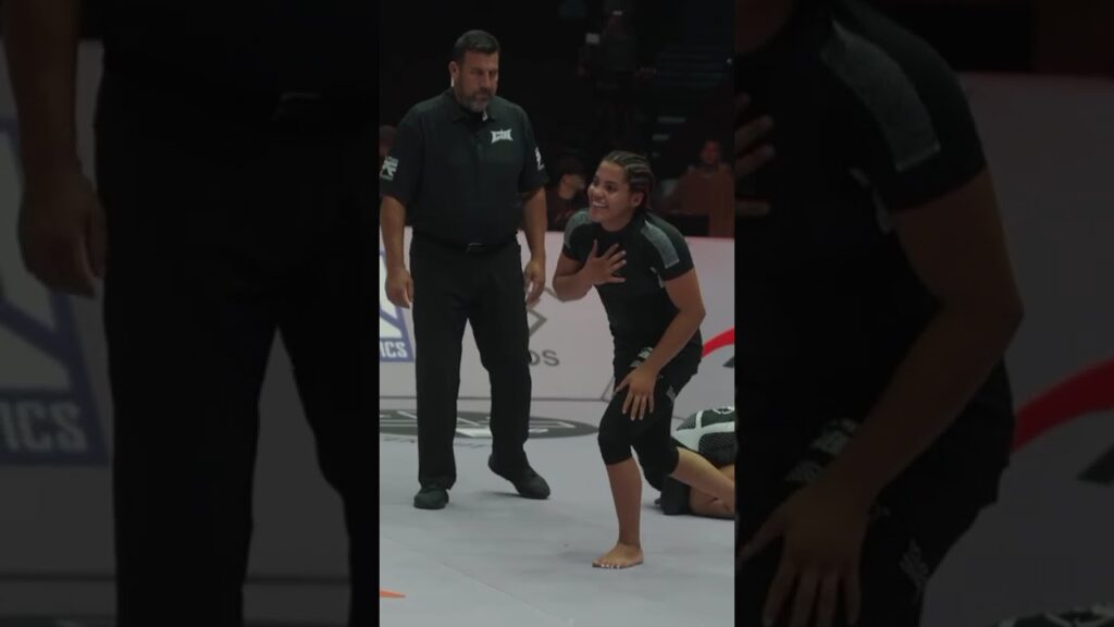 Proud father 😤 Andre Galvão coached his daughter Sarah to a huge upset win over the adcc champion