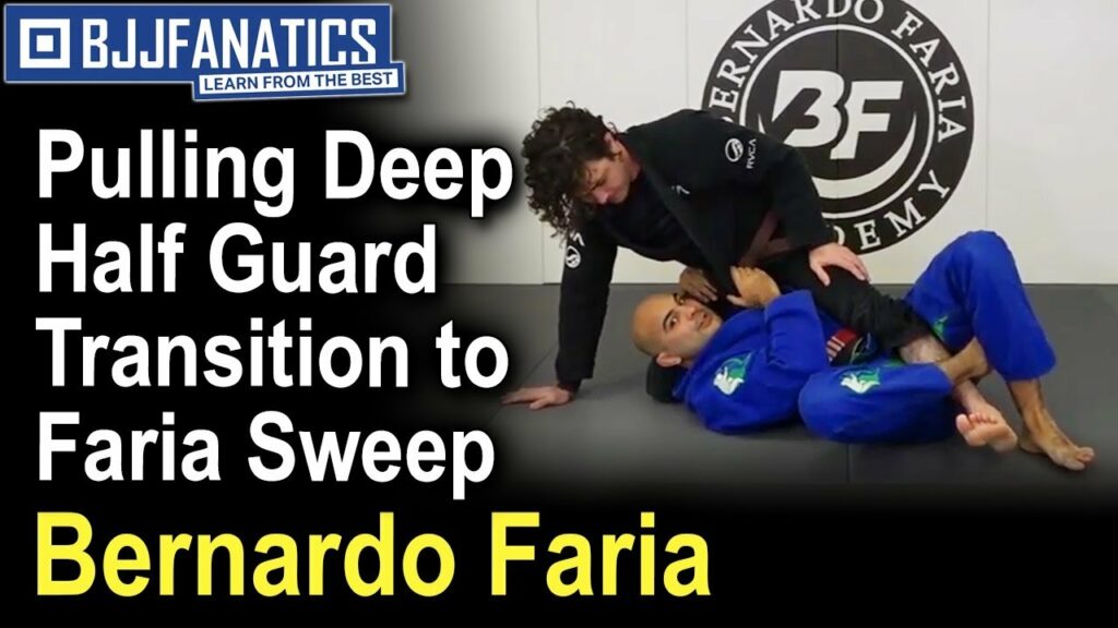 Pulling Deep Half Guard TRANSITION TO the Faria Sweep by Bernardo Faria