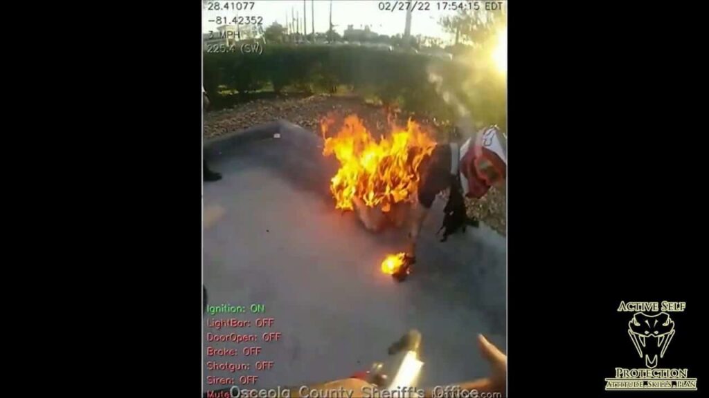 Reckless Deputy Fires Taser, Igniting Gas Station