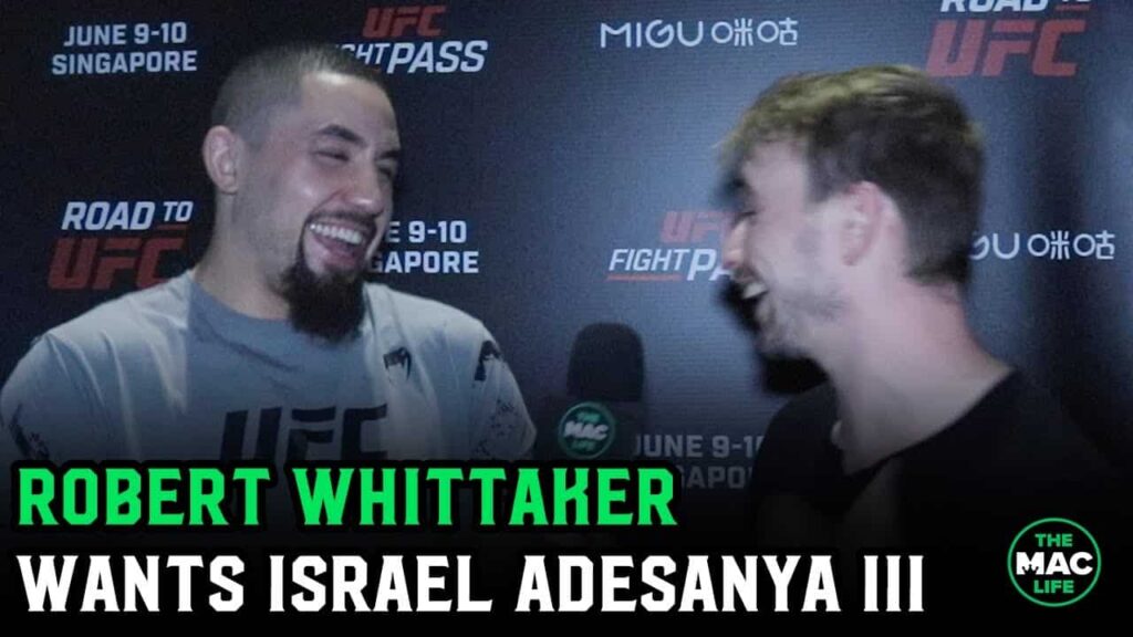 Robert Whittaker: ‘I’ll do 205lbs one day, but I want one last dig, one last run at Adesanya’