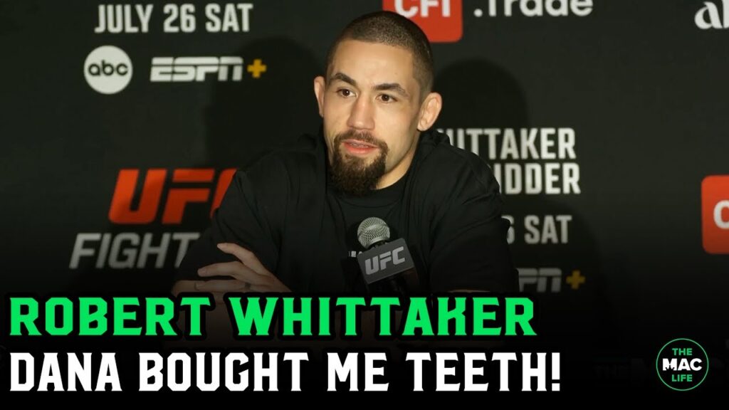 Robert Whittaker: “Uncle Dana paid for new teeth; Dricus Du Plessis has edge over Khamzat”