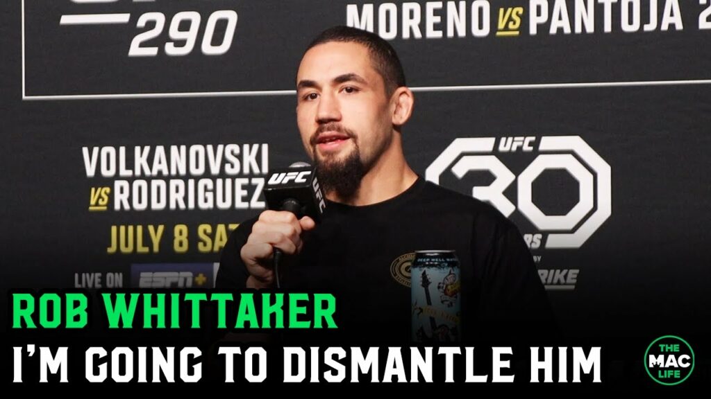 Robert Whittaker on Dricus Du Plessis: "I'm going to try and dismantle him"