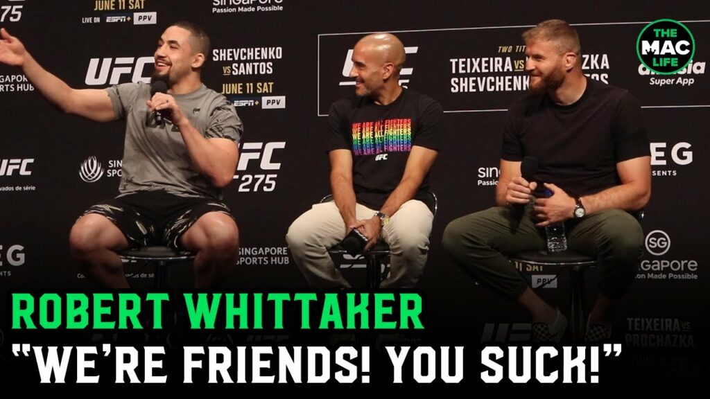 Robert Whittaker shuts down fan Jan Blachowicz fight question: “We’re friends! You suck!”