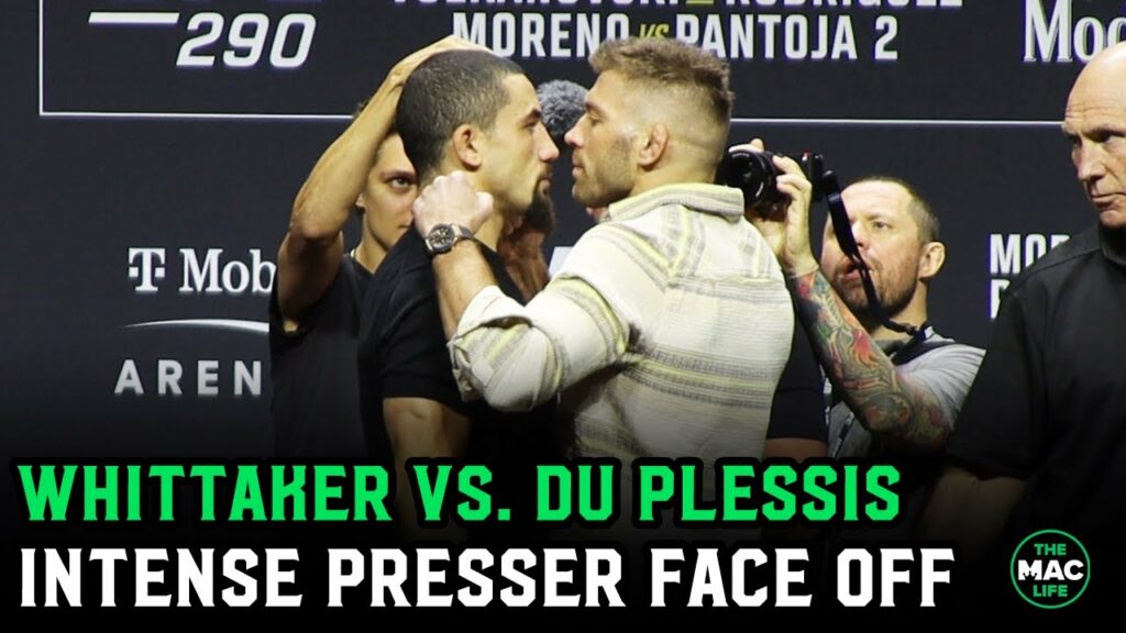 Robert Whittaker vs. Dricus Du Plessis Intense Face Off