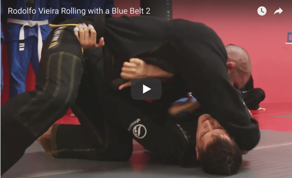 Rodolfo Vieira Rolling with a Blue Belt Niko