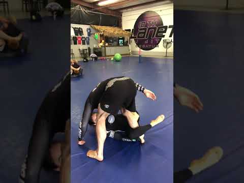 Rolling with my newest Brown Belt, Fabiana Jorge